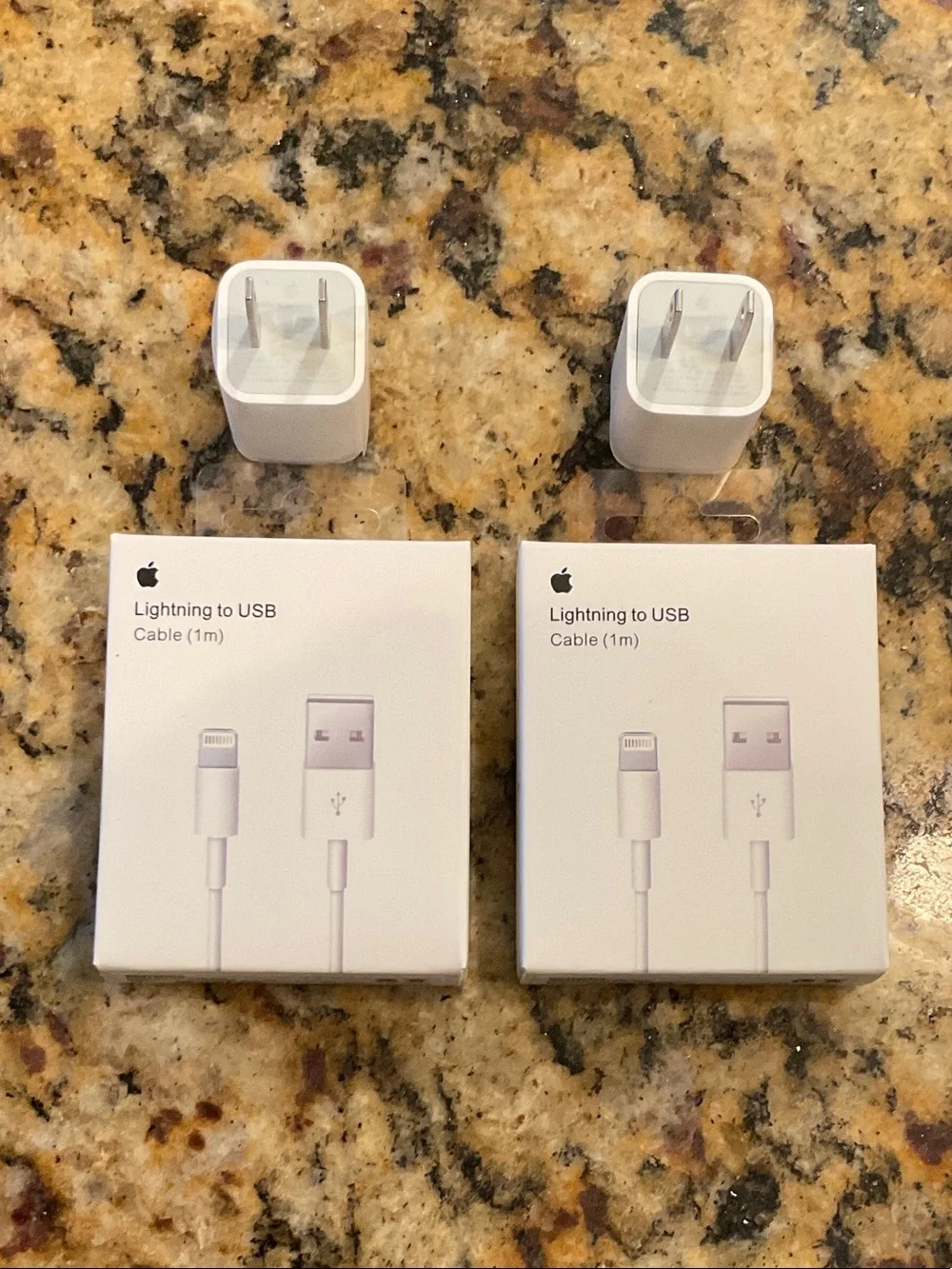 Lot of two (2) Apple IPhone 1M lightning chargers NIB